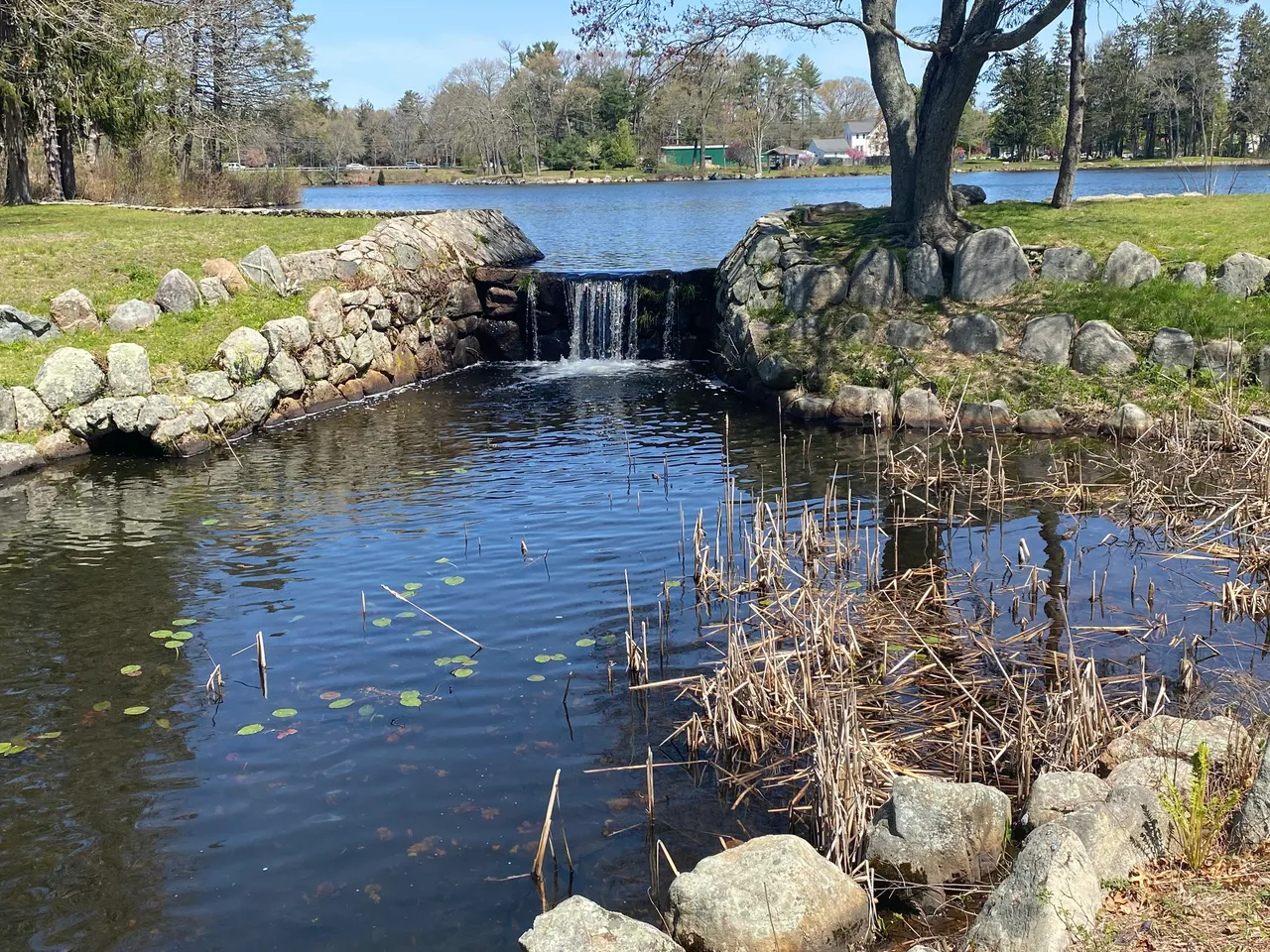 DW Field Park lakes and wooded parkland in Brockton Massachusetts