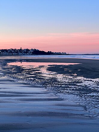 Nantasket Beach coastline in Hull Massachusetts